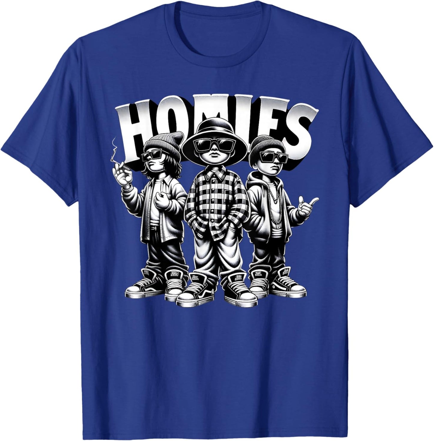 Cool Urban Cultura Chicano Latino Mexican Pride Homies T-Shirt - T-Shirt | Royal