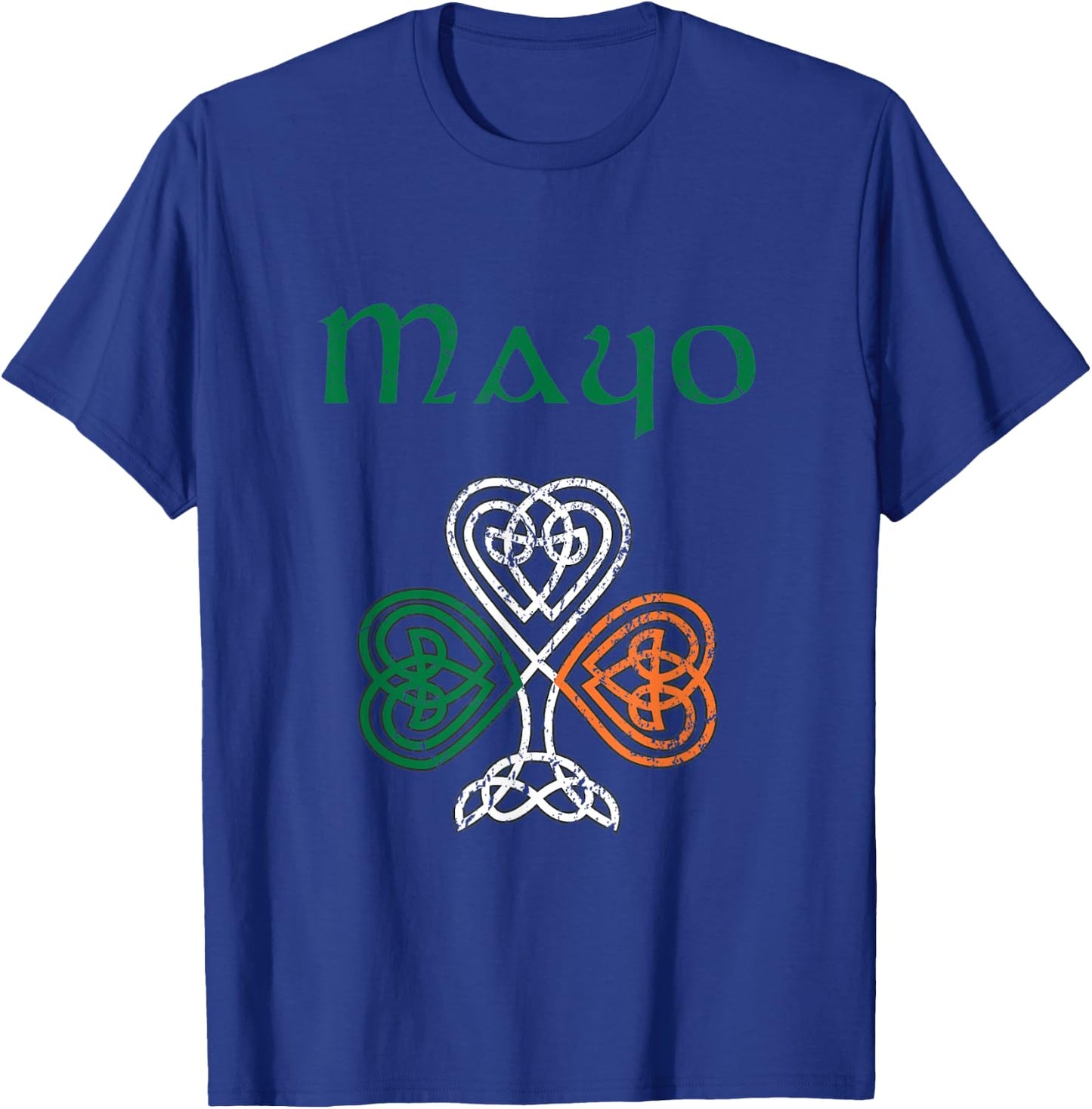 County Mayo Shamrock Ireland Flag, craic and ceol T-Shirt - T-Shirt | Royal