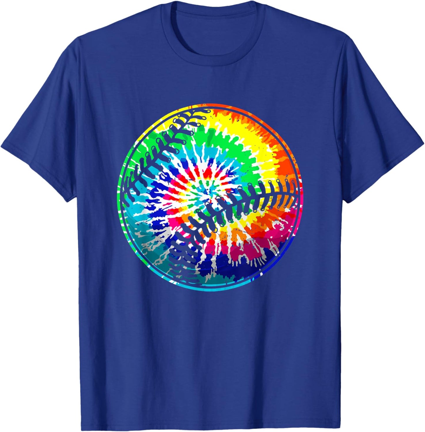 Tie Dye Funny Baseball Lover Player Outfit For Boys Youth T-Shirt - T-Shirt | Royal