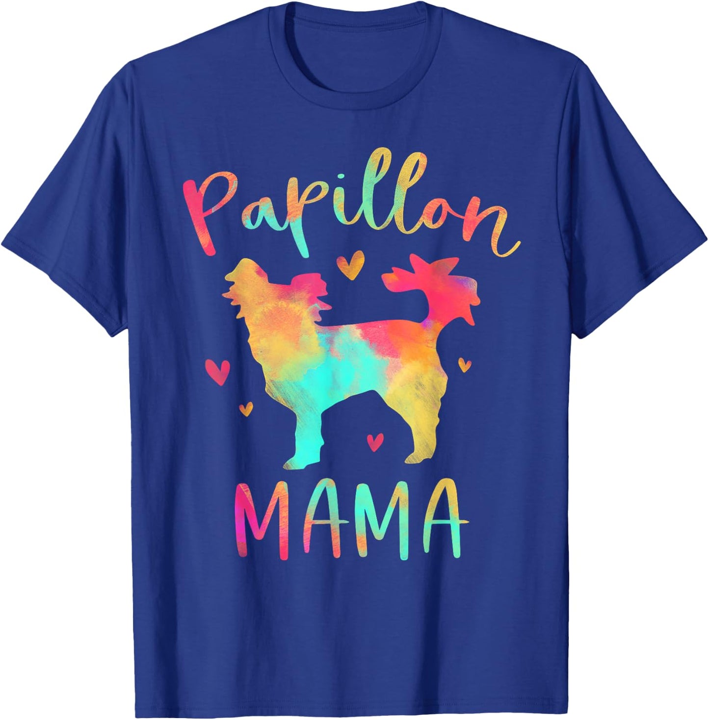 Papillon Mama Colorful Papillon Gifts Dog Mom T-Shirt - T-Shirt | Royal