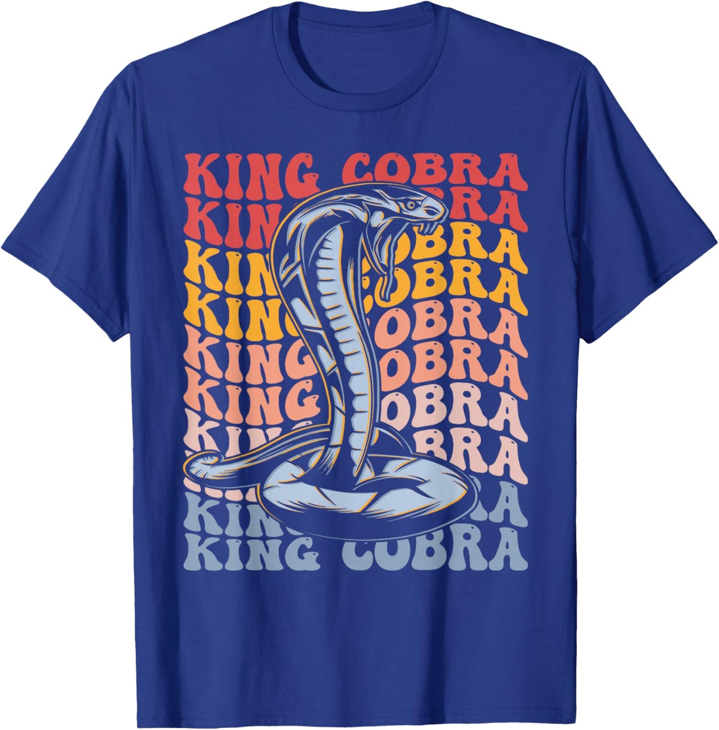 King Cobra Groovy Vintage Snake T-Shirt - T-Shirt | Royal