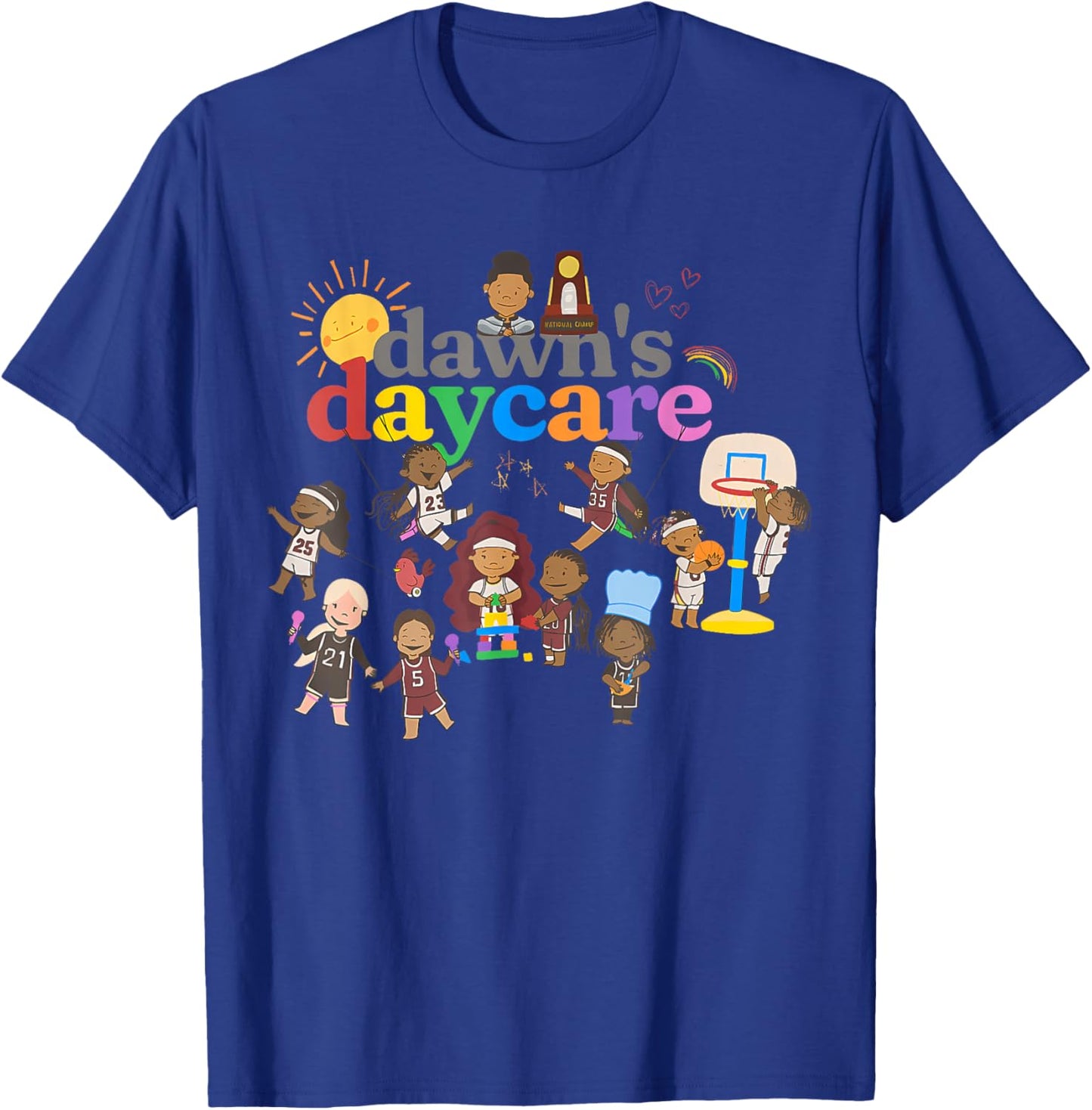 Funny Dawn's Daycare Basketball Cute Kids T-Shirt - T-Shirt | Royal