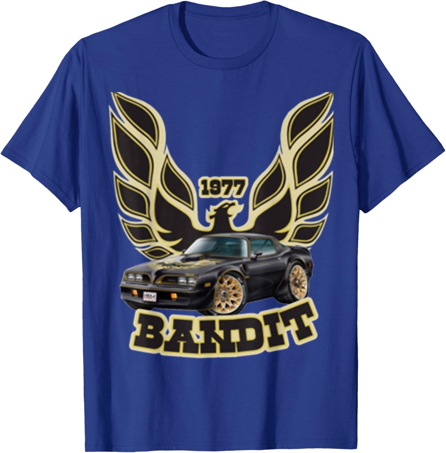 1977 77 trans am vintage black car MUSCLE CARS 70s CLASSIC T-Shirt - T-Shirt | Royal