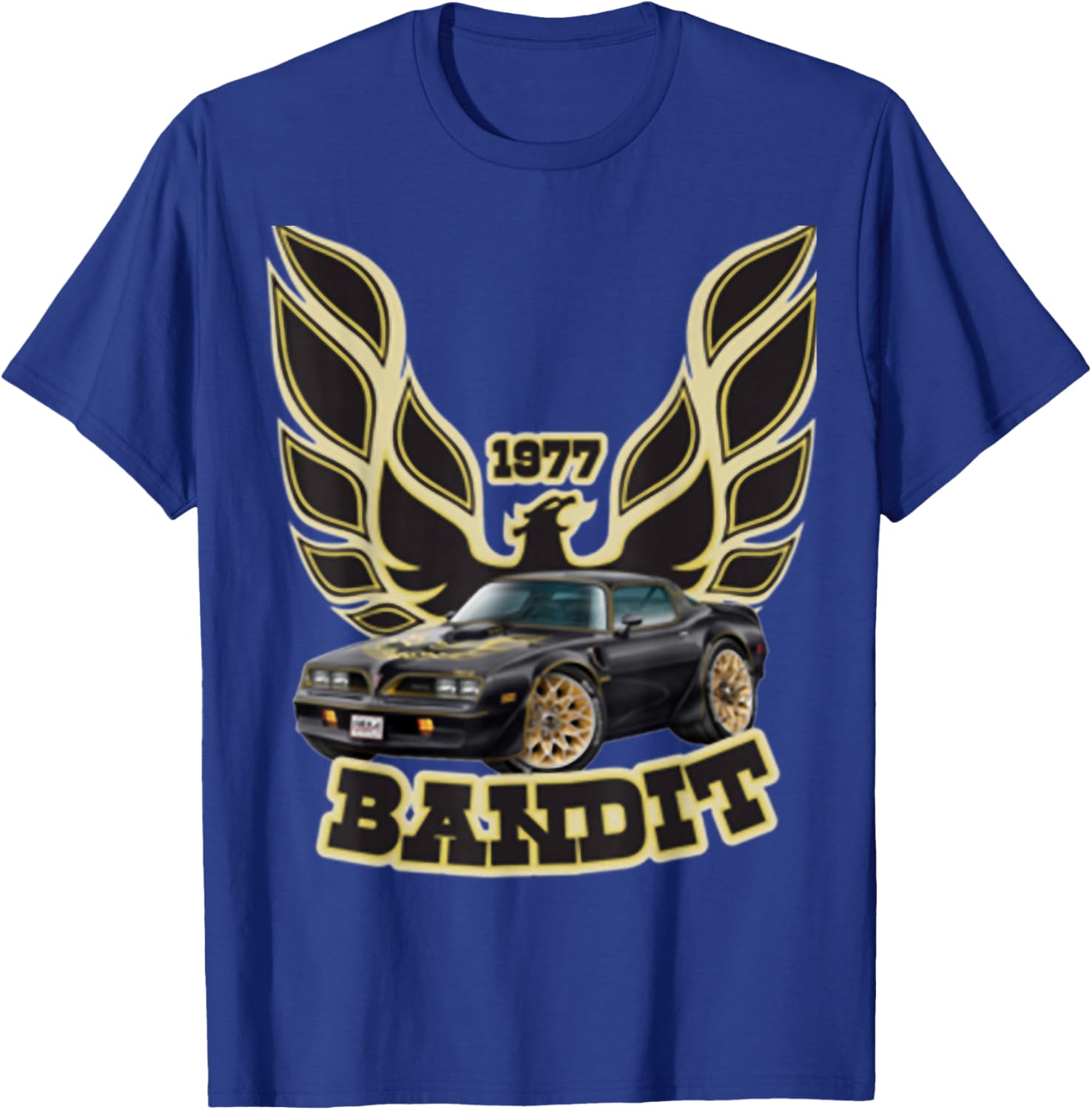 1977 77 trans am vintage black car MUSCLE CARS 70s CLASSIC T-Shirt - T-Shirt | Royal