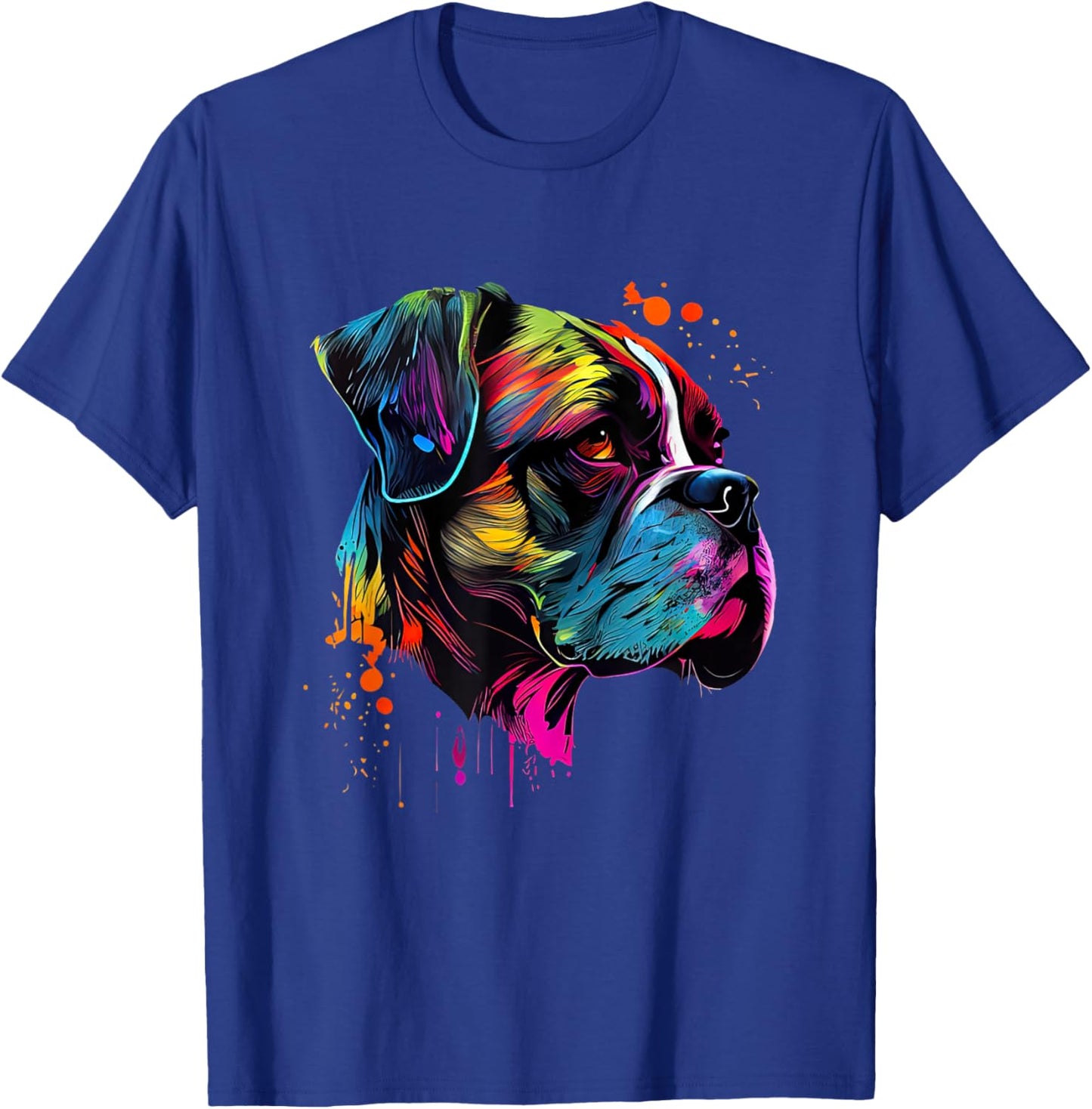 Boxer Dog Lovers Pop Art Design Cute Boxer Dog T-Shirt - T-Shirt | Royal