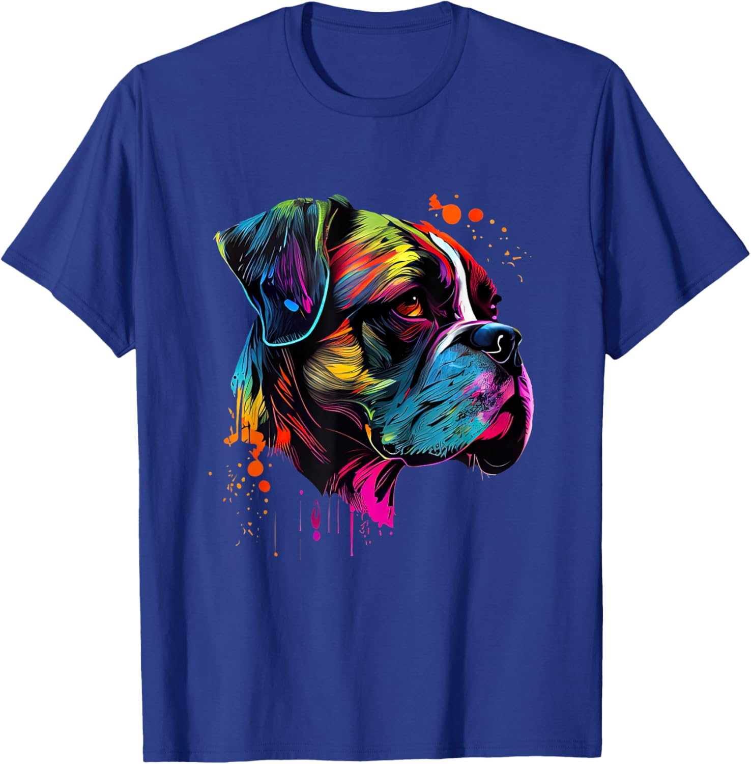 Boxer Dog Lovers Pop Art Design Cute Boxer Dog T-Shirt - T-Shirt | Royal