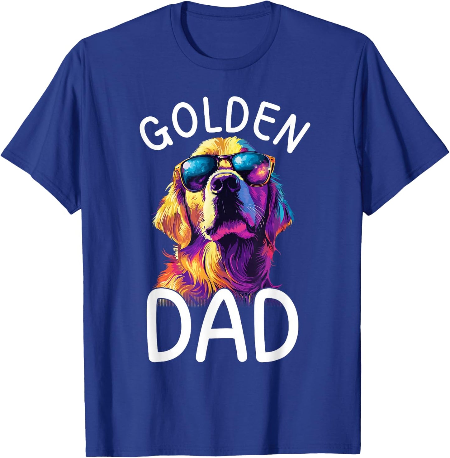 Golden Retriever Lovers Pop Art Golden Retriever Dad T-Shirt - T-Shirt | Royal
