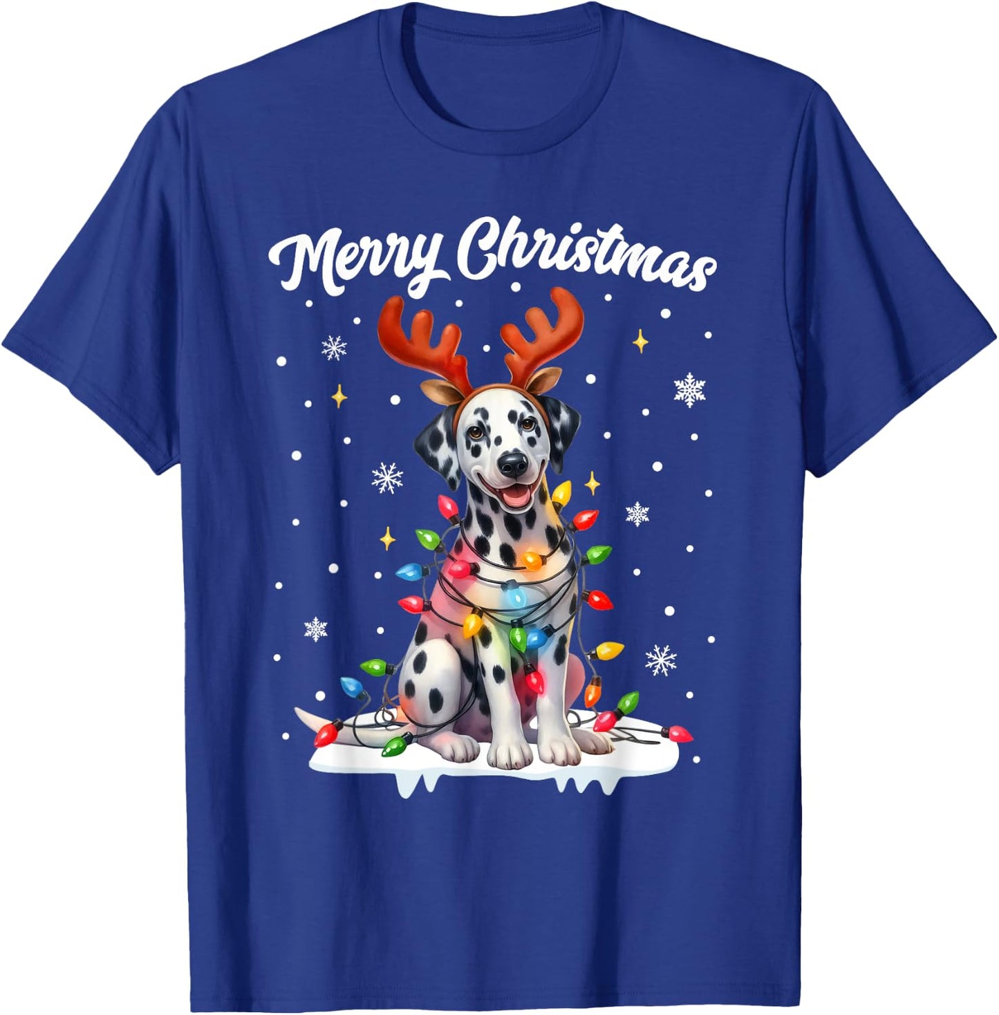 Christmas Pajamas Men Women Kids Christmas Outfit Dalmatian T-Shirt - T-Shirt | Royal