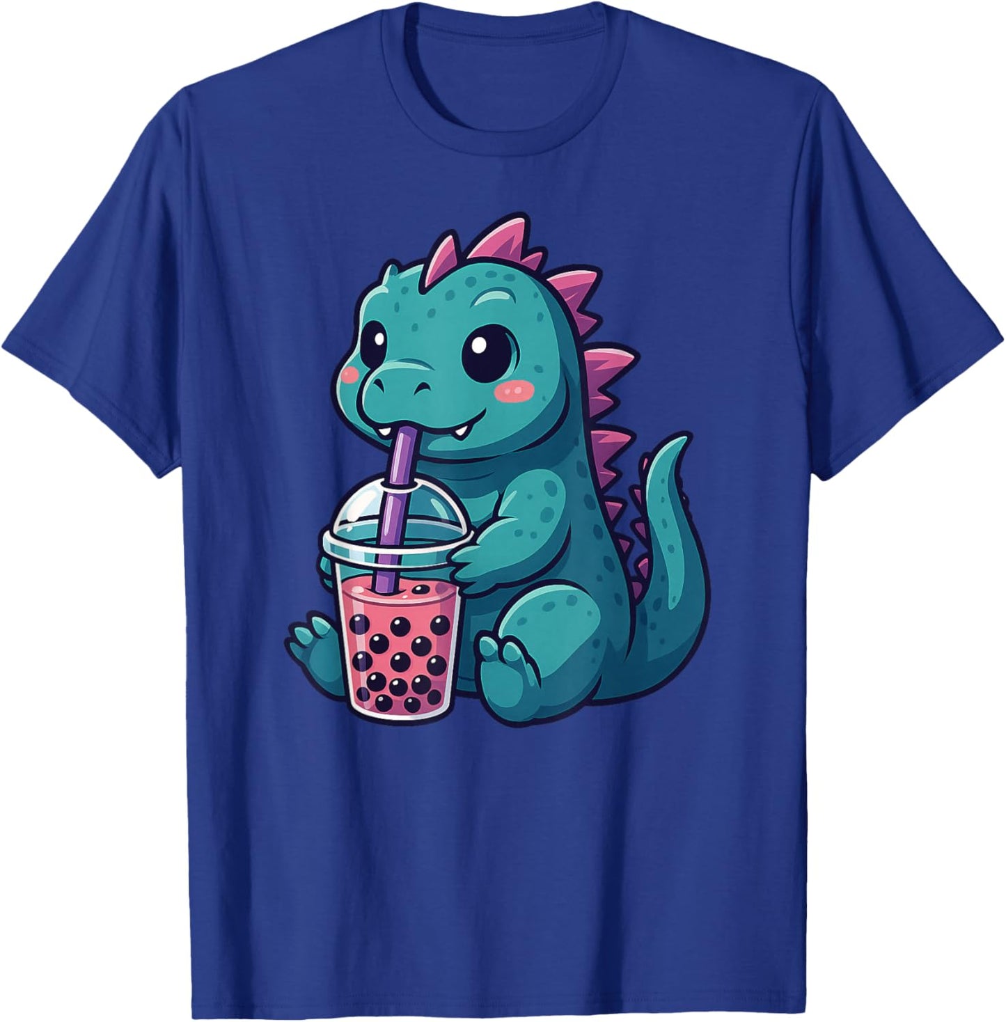 Cute Dinosaur Boba Tea Lover Kawaii Boys Girls Kids T-Shirt - T-Shirt | Royal