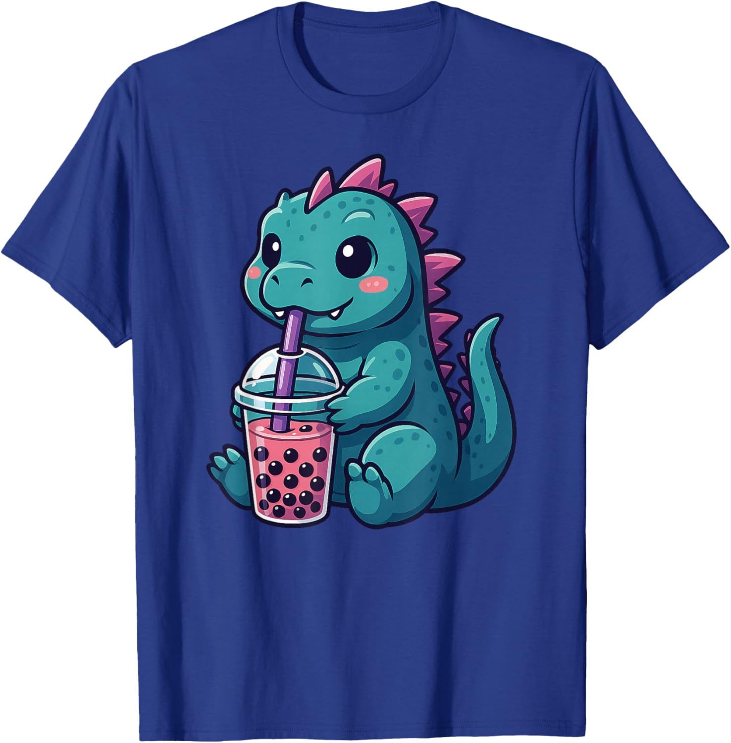 Cute Dinosaur Boba Tea Lover Kawaii Boys Girls Kids T-Shirt - T-Shirt | Royal