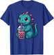 Cute Dinosaur Boba Tea Lover Kawaii Boys Girls Kids T-Shirt - T-Shirt | Royal