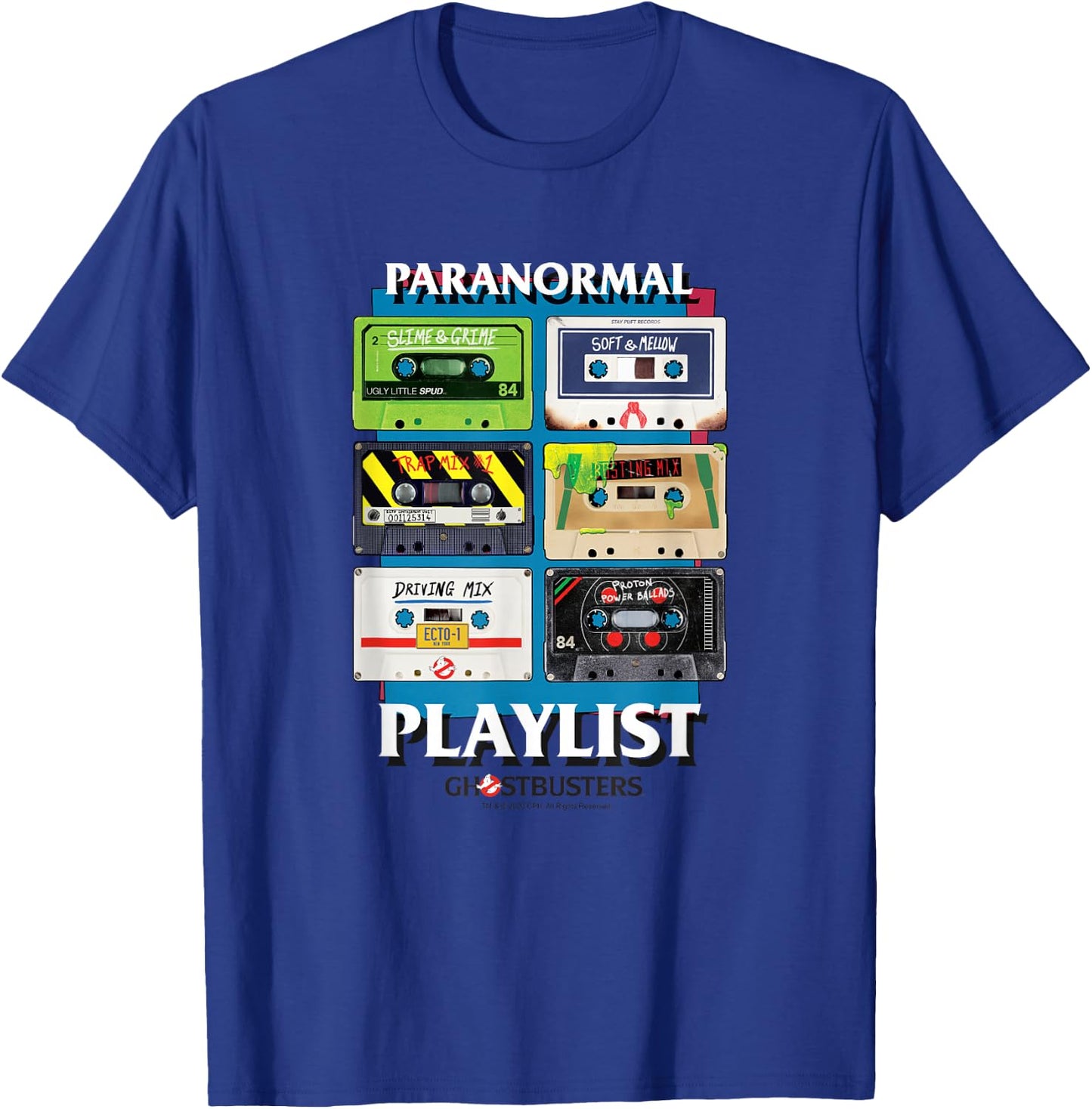 Ghostbusters Paranormal Playlist with Logo T-Shirt - T-Shirt | Royal