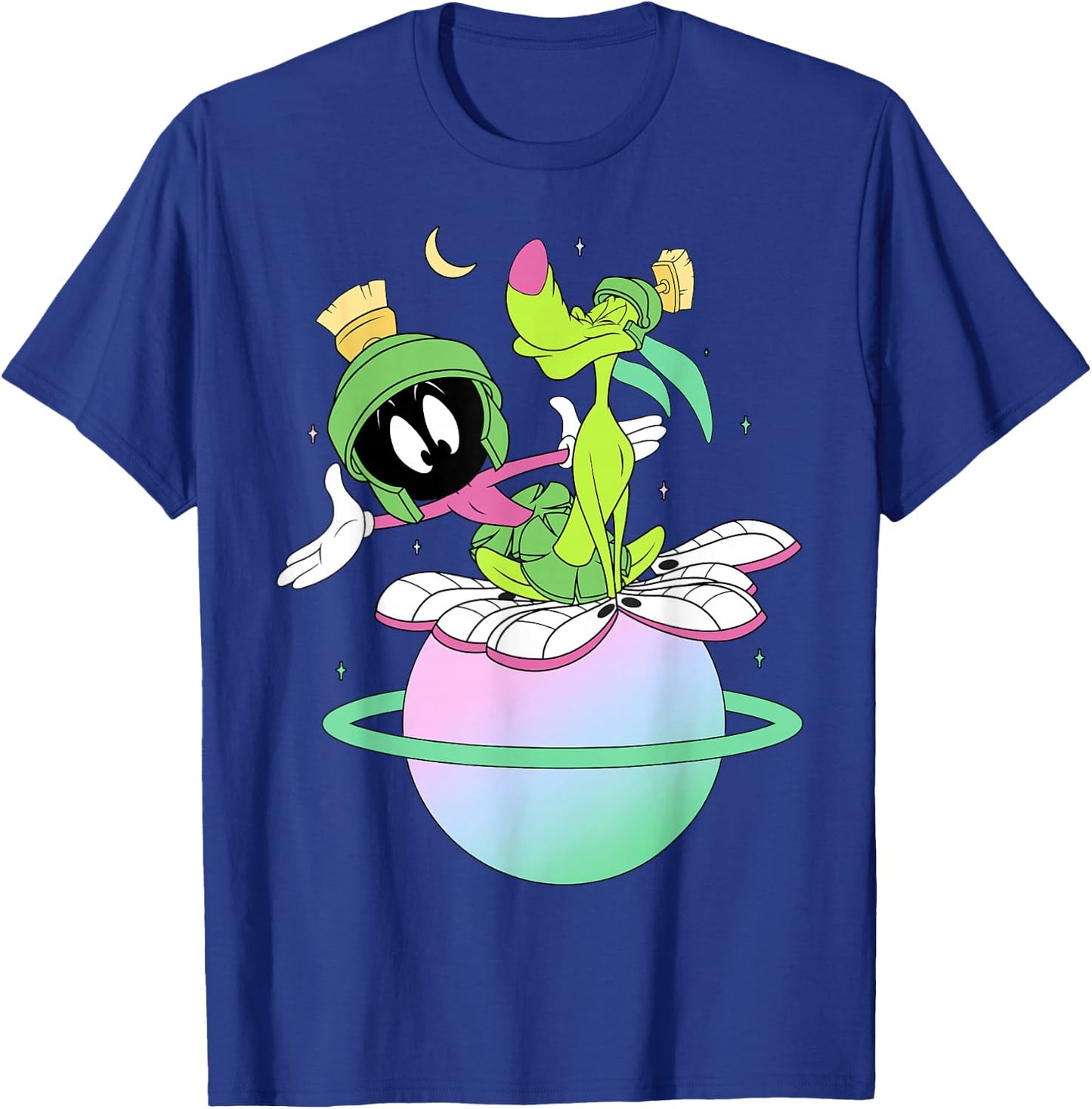 Looney Tunes Marvin The Martian & K-9 Planet T-Shirt - T-Shirt | Royal