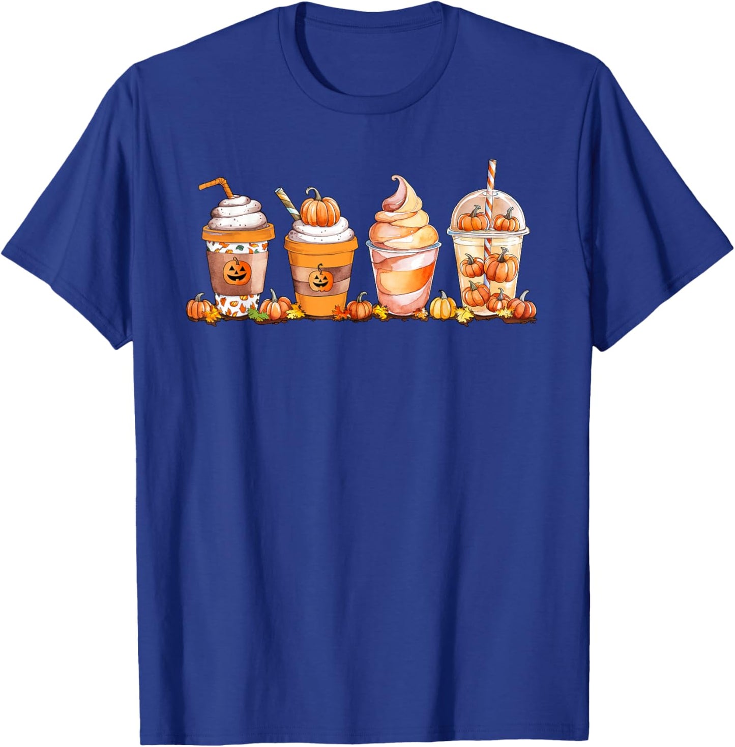 Pumpkin Spice Latte, Fall Coffee, Pumpkin Spice Thanksgiving T-Shirt - T-Shirt | Royal