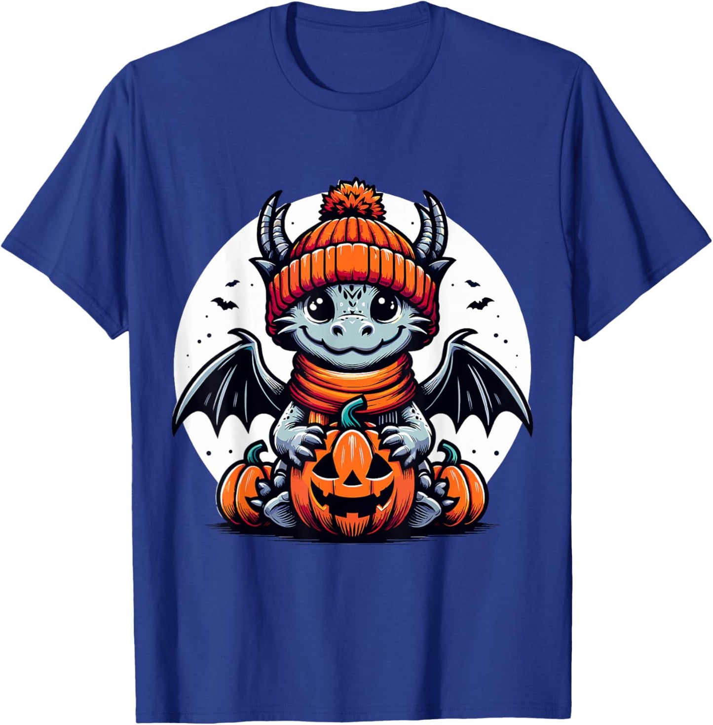Halloween Dragon Pumpkin T-Shirt - T-Shirt | Royal