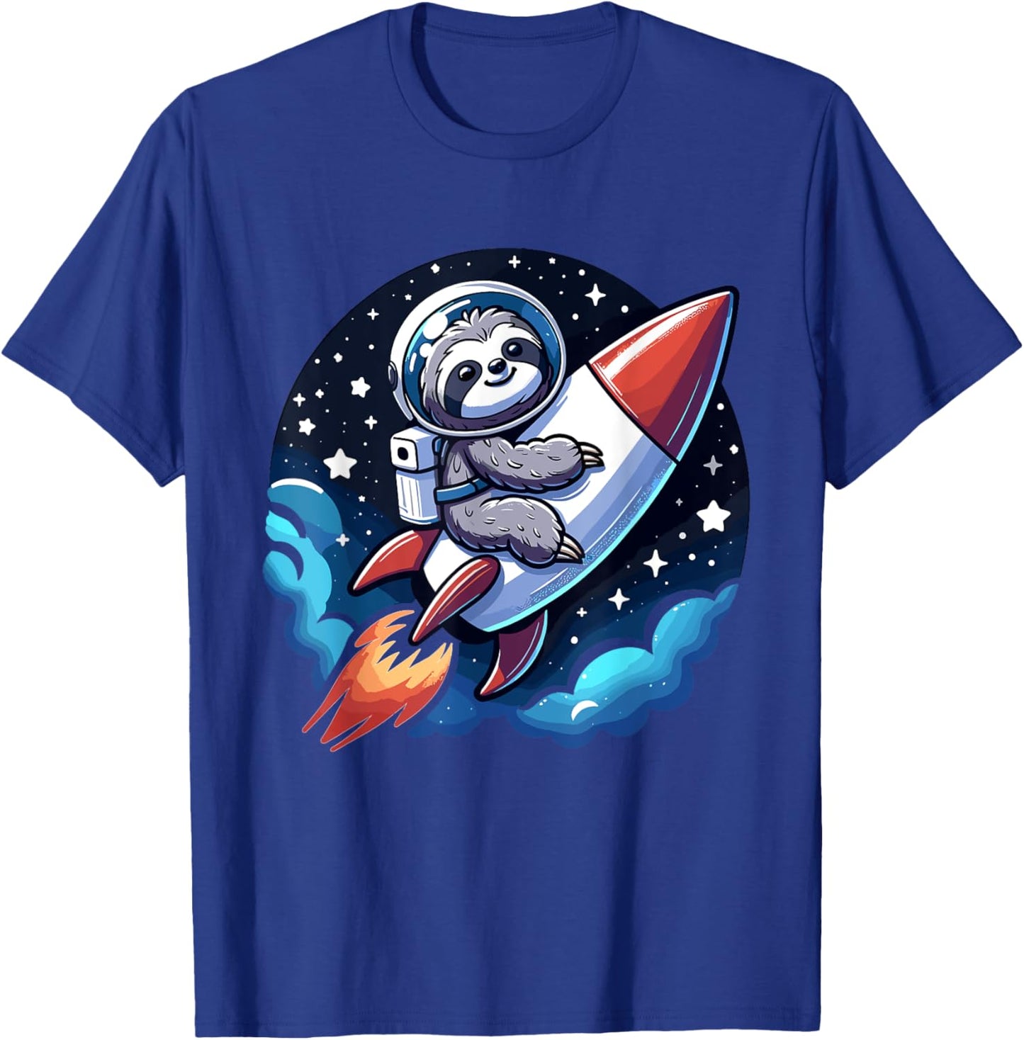 Rocket sloth boy Astonaut T-Shirt - T-Shirt | Royal