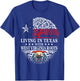 Living in Texas With West Virginia Roots T-Shirt - T-Shirt | Royal