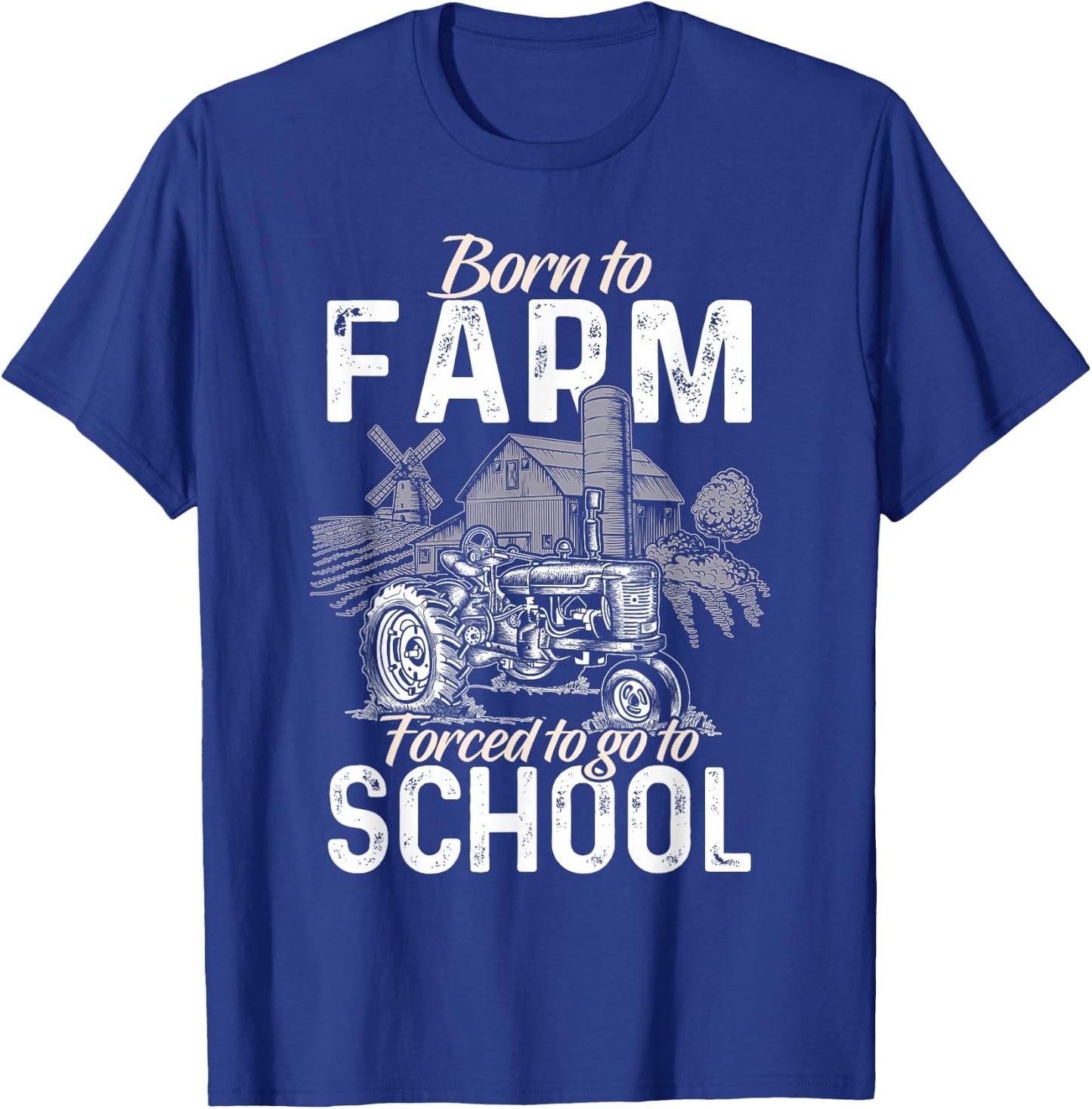 Funny Farmer Shirt Men Tractor Boys Tractor Lover Rancher T-Shirt - T-Shirt | Royal