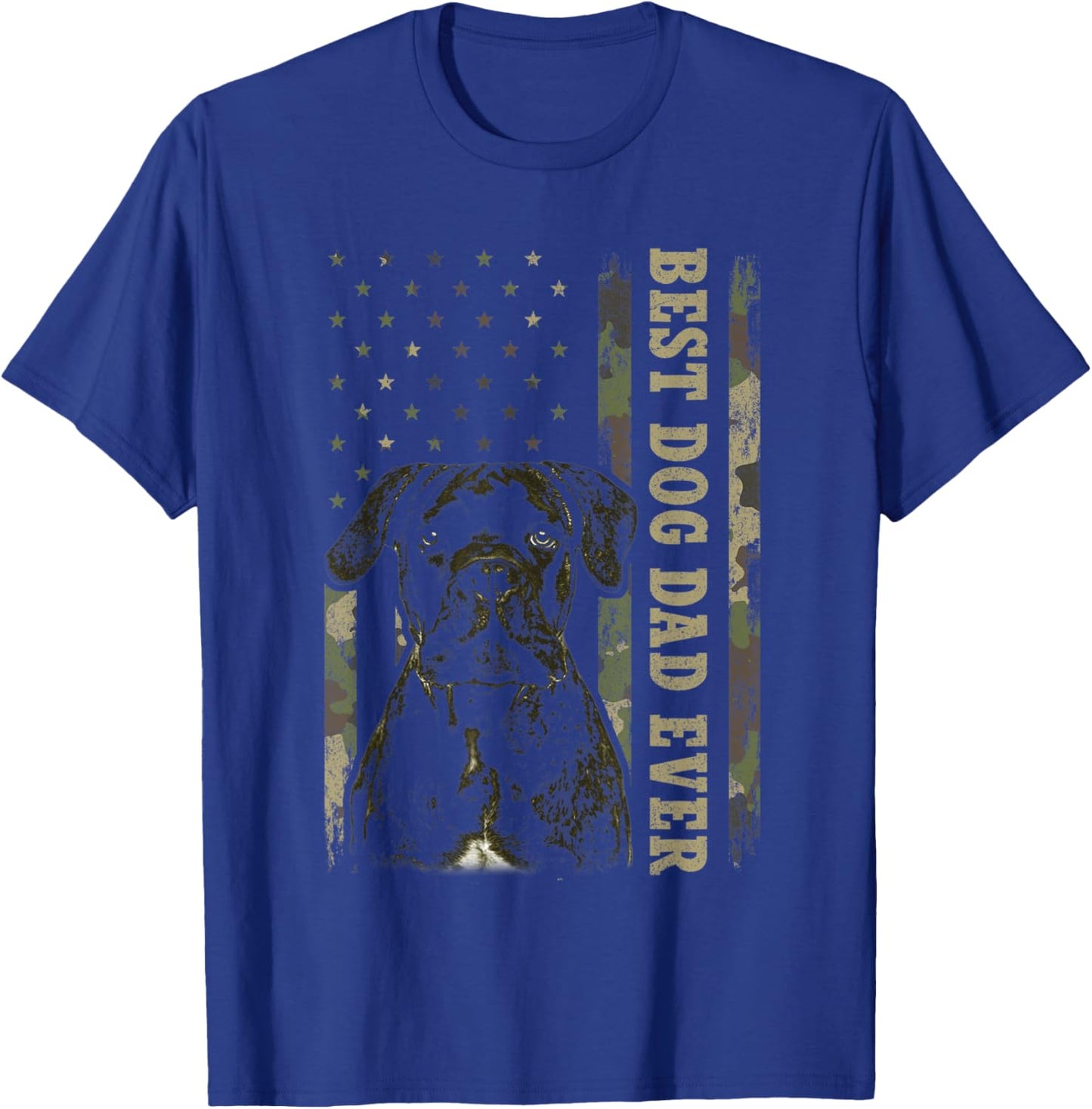 Best Corso Cane Dad Ever Shirt, Camo USA Flag Dog Dad Women T-Shirt - T-Shirt | Royal