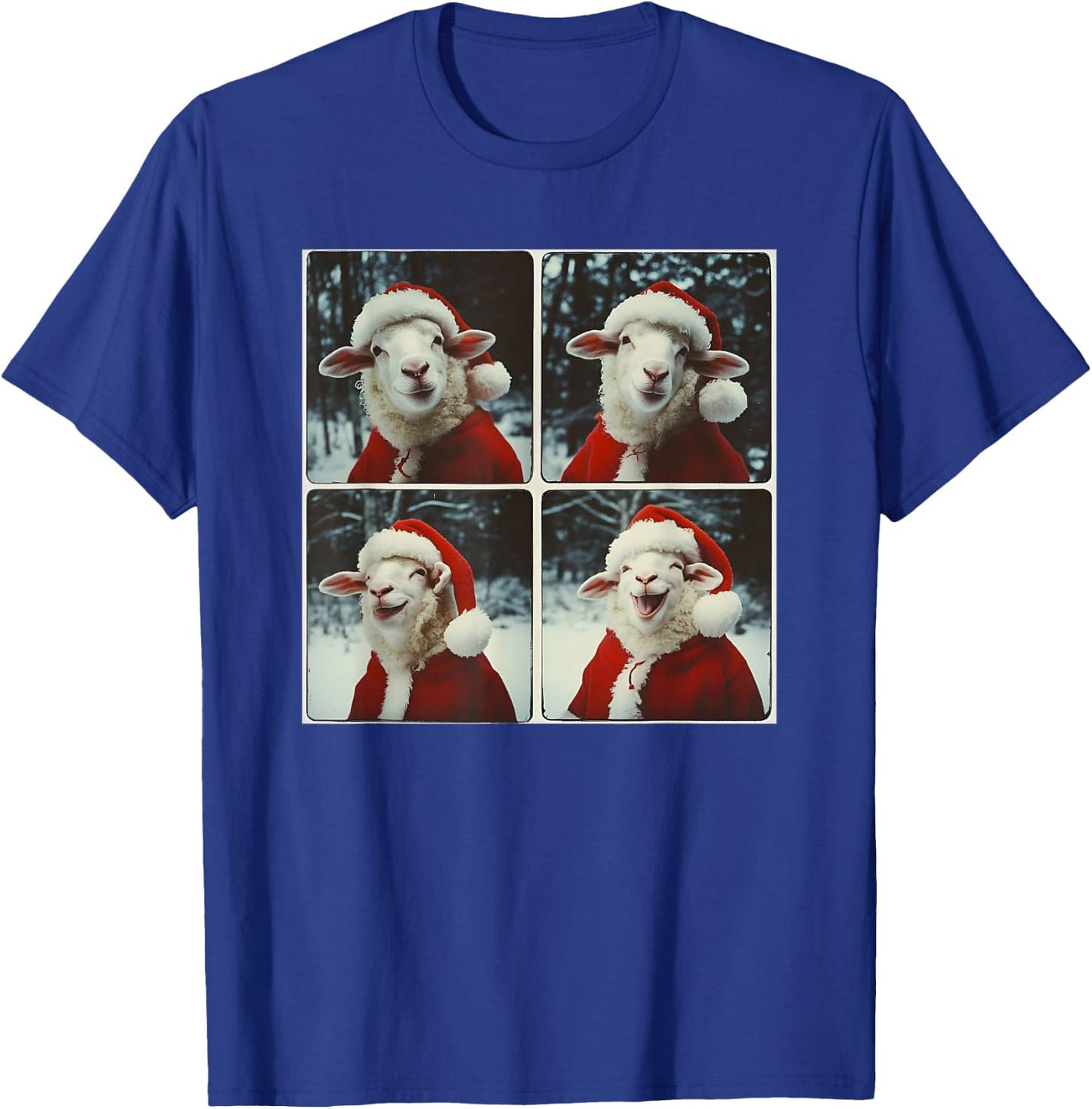 Sheep Santa Christmas Farm Animal T-Shirt - T-Shirt | Royal