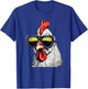 Cool Rooster Wearing Sunglasses Retro Vintage Chicken T-Shirt - T-Shirt | Royal