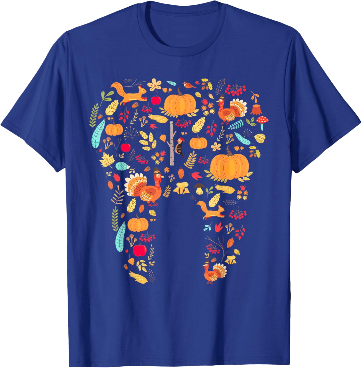 Fall Dental Pumpkin Tooth Dental Thanksgiving T-Shirt - T-Shirt | Royal