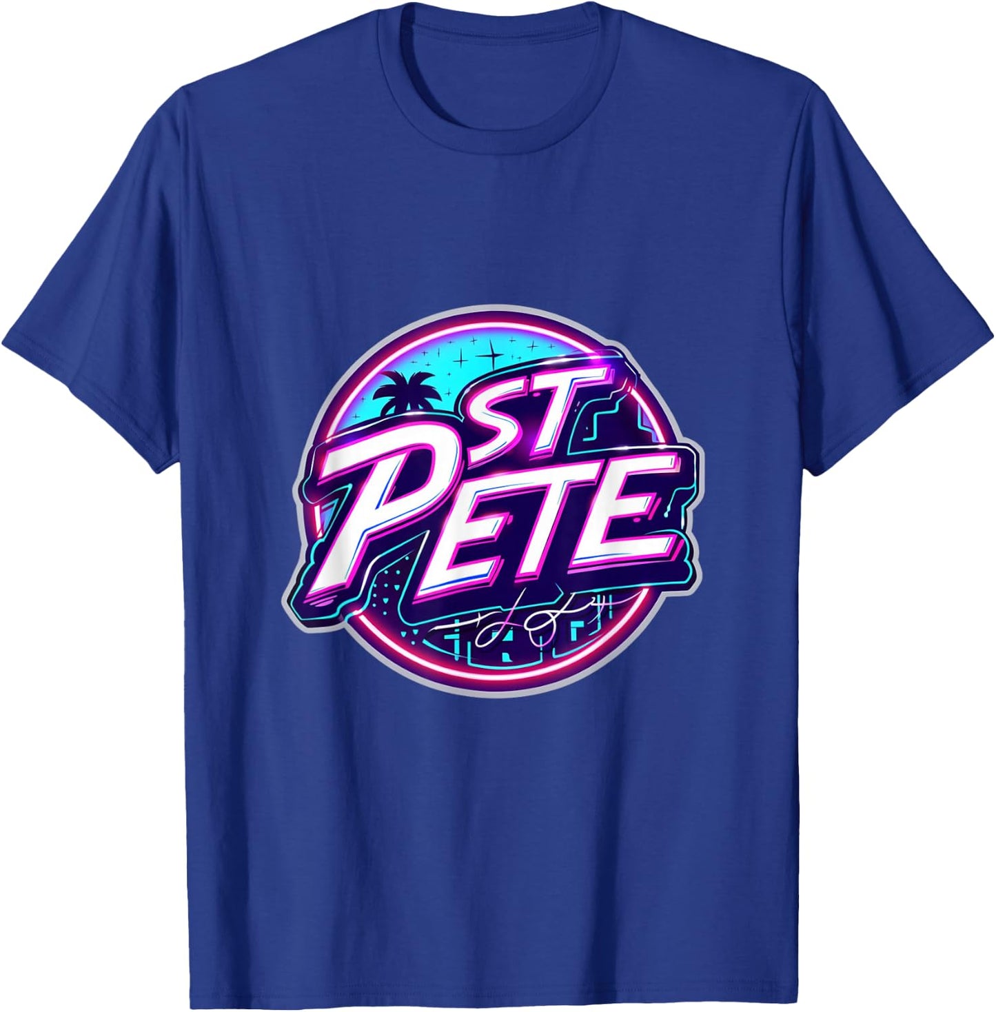 St. Pete Beach Florida St. Petersburg Palm Trees Sunshine T-Shirt - T-Shirt | Royal