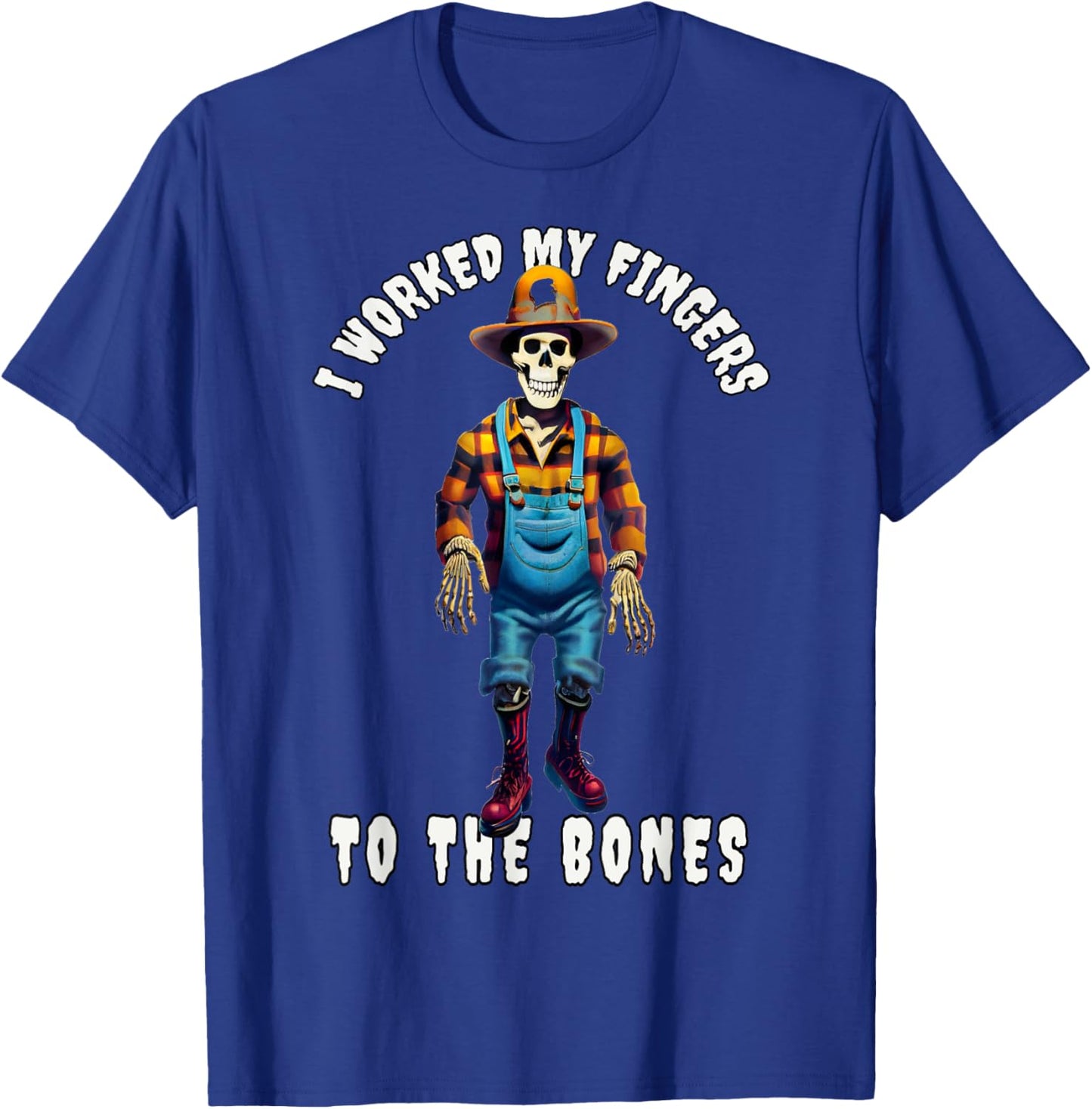 I Worked My Fingers To The Bones A Funny Retirement T-Shirt - T-Shirt | Royal