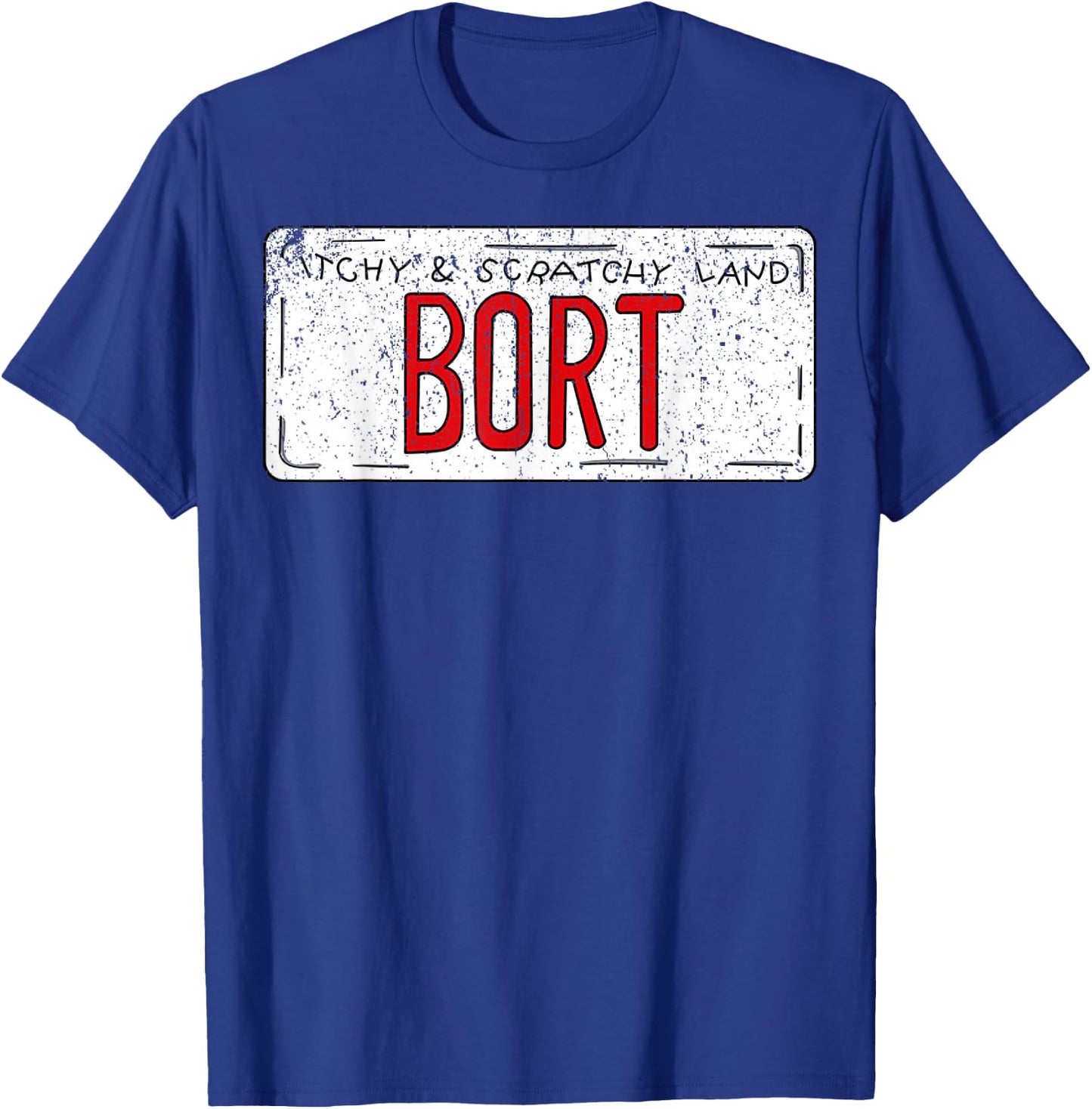 Vintage Bort License Plate T-Shirt - T-Shirt | Royal