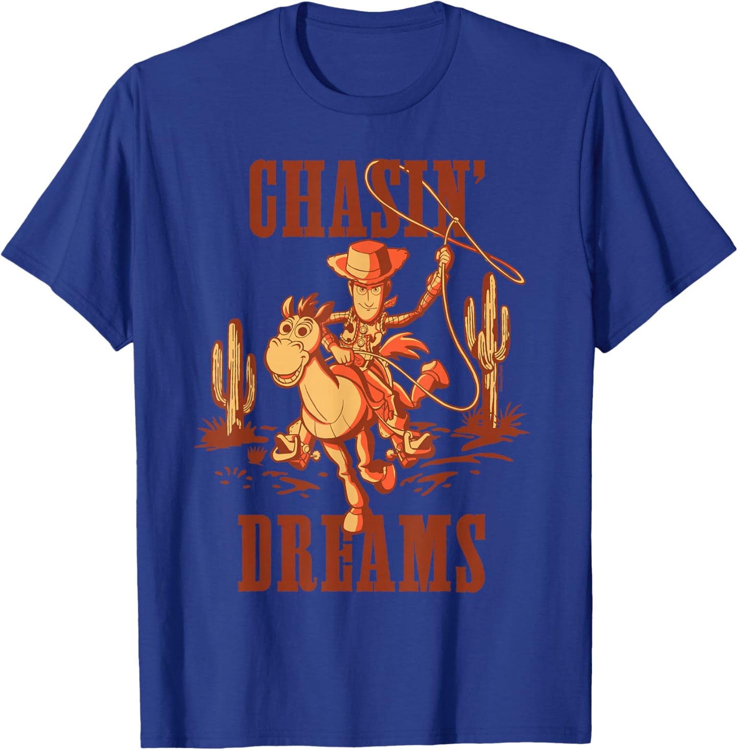 Disney and Pixar's Toy Story Woody & Bullseye Chasin' Dreams T-Shirt - T-Shirt | Royal