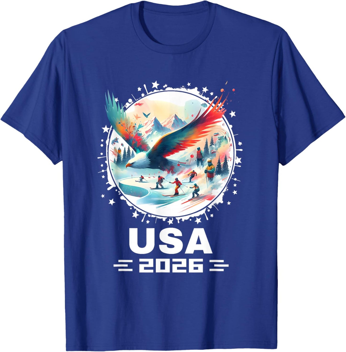 USA 2026 Go United States Winter Sport USA Team 2026 USA T-Shirt - T-Shirt | Royal