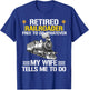 Retired Railroader Railroad Worker Retirement Train Lover T-Shirt - T-Shirt | Royal