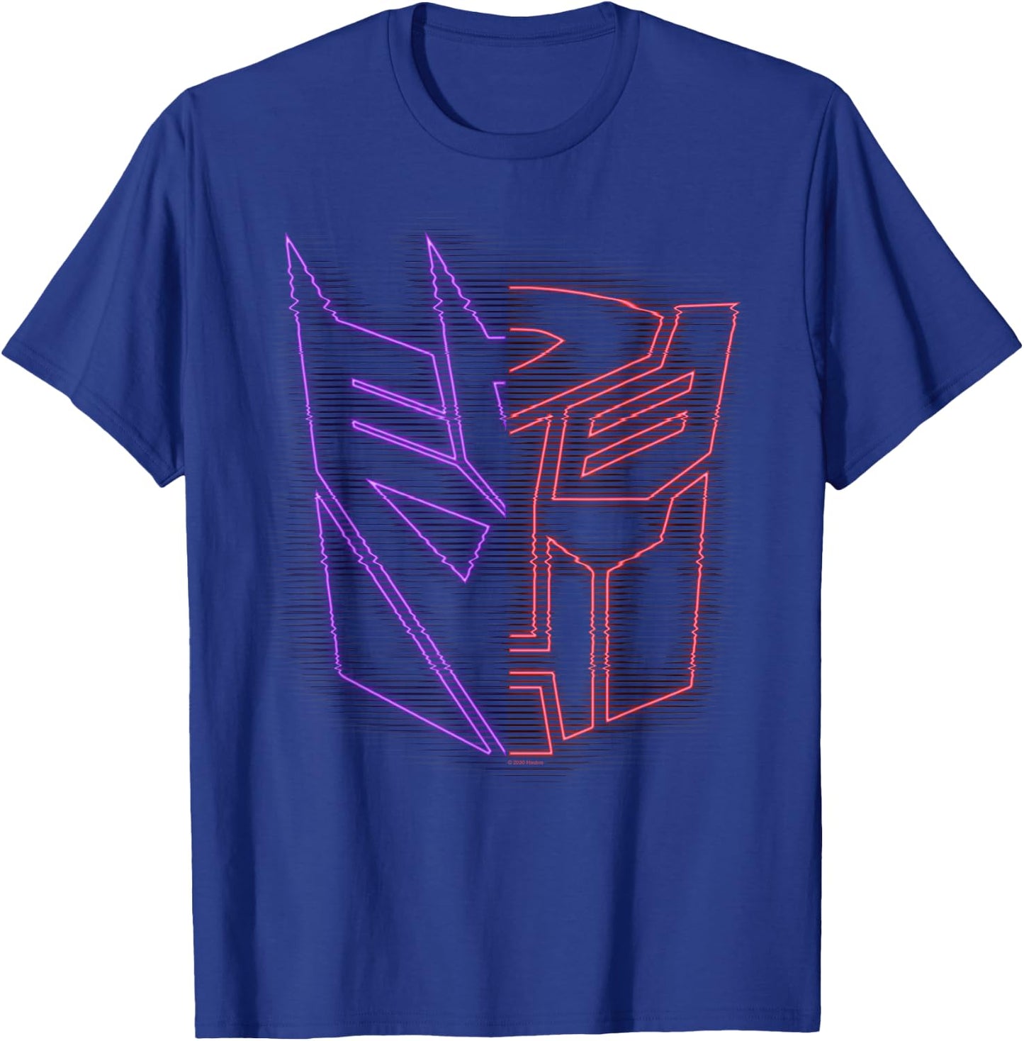 Transformers: War For Cybertron Holographic Split Logo T-Shirt - T-Shirt | Royal