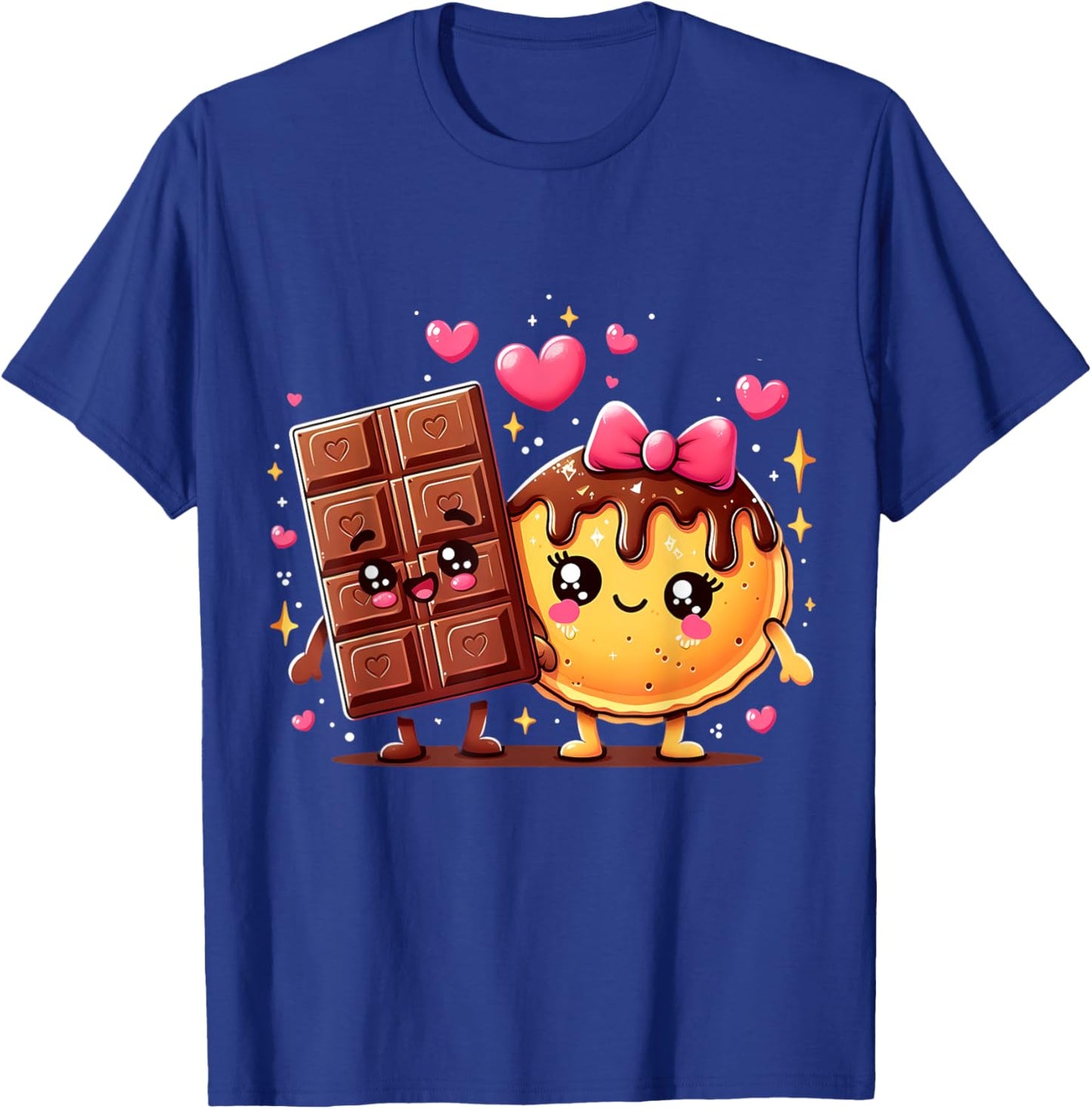 Choco and Pancake Couples Love Matching T-Shirt - T-Shirt | Royal