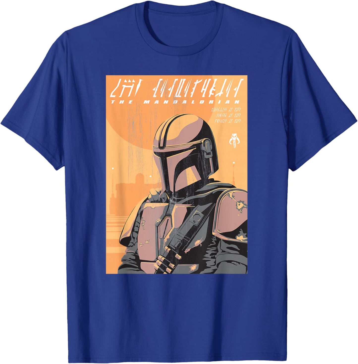 Star Wars The Mandalorian Vintage Poster T-Shirt - T-Shirt | Royal