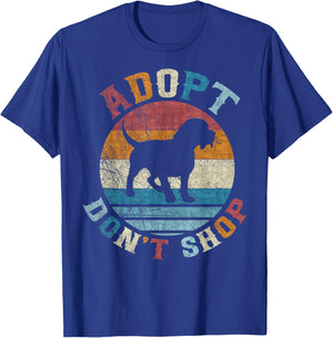 Vintage Retro Adopt Don't Shop, I Love My Beagle T-Shirt - T-Shirt | Royal