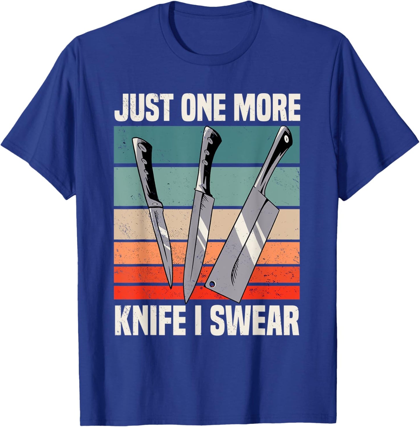 Knife Collector Retro Vintage Knives Collection Enthusiast T-Shirt - T-Shirt | Royal