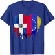 Dominican Republic Venezuela Flag Heart Citizen Patriot T-Shirt - T-Shirt | Royal