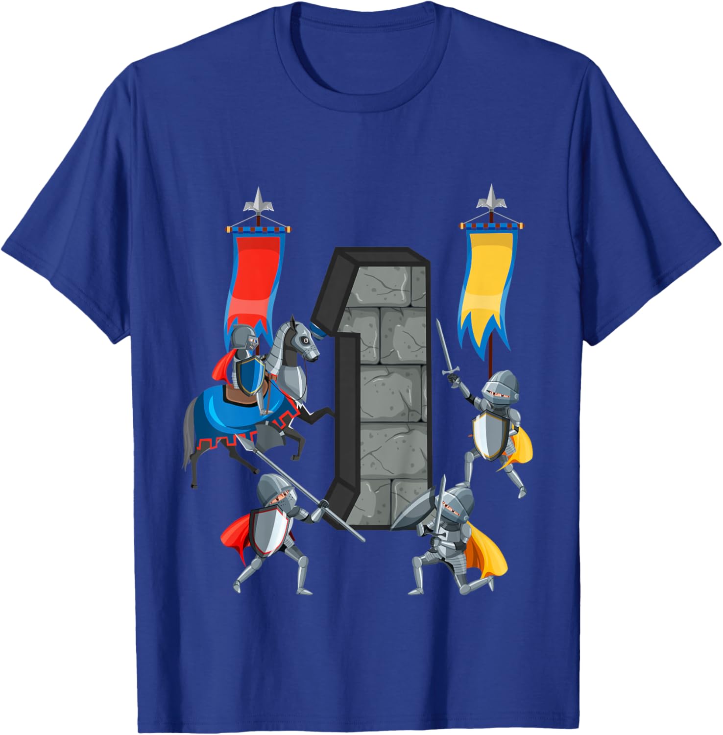 Kids Medieval Knights Middle Ages History Castle 1st Birthday T-Shirt - T-Shirt | Royal