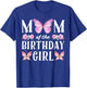 Butterfly Mom Of The Birthday Girl Floral Family Matching T-Shirt - T-Shirt | Royal