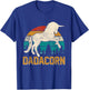 Dadacorn Funny Dad Unicorn Daddy Papa Grandpa Daughters T-Shirt - T-Shirt | Royal