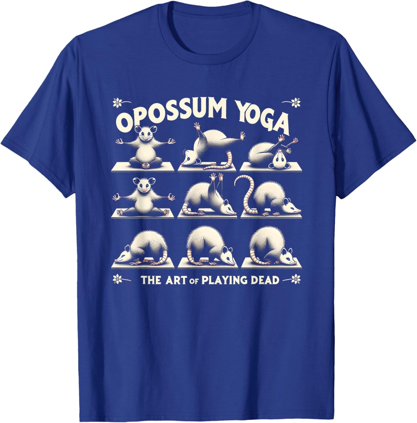 Funny Possum Yoga Lotus Meditating Zen Funny Opossums Memes T-Shirt - T-Shirt | Royal
