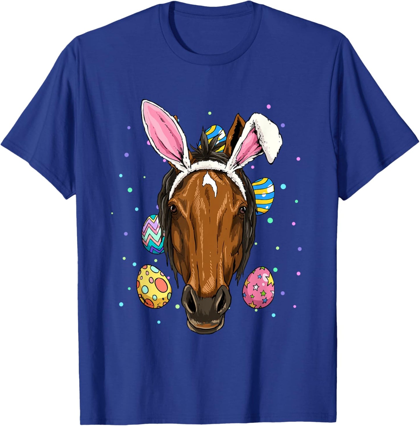 Easter Bunny Horse Funny Easter Horse Lover T-Shirt - T-Shirt | Royal