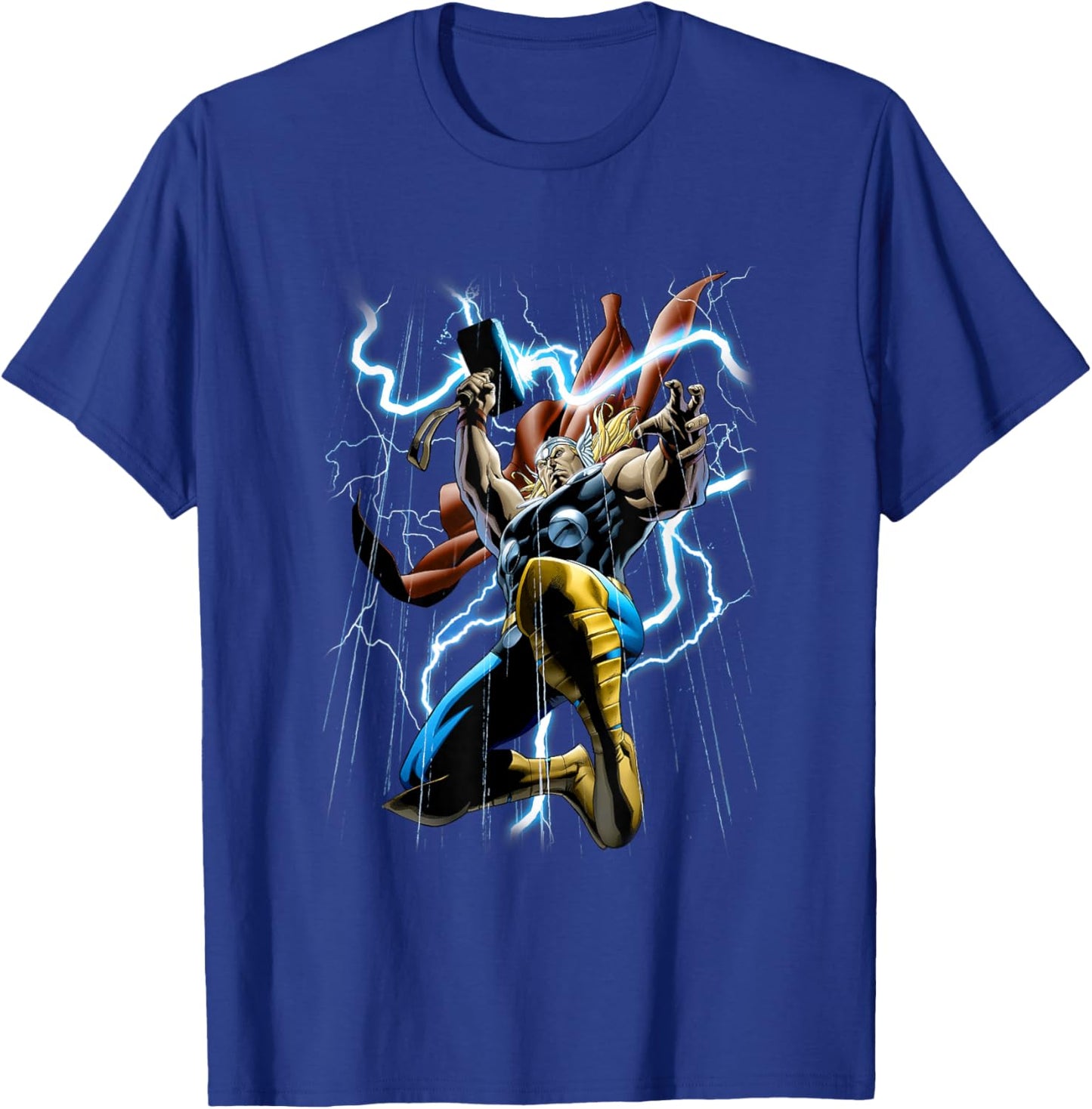 Marvel Comics Retro Classic Thunder & Lightning Mighty Thor T-Shirt - T-Shirt | Royal