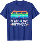 Peace Love Hippiness Rainbow Peace Symbol Flowers T-Shirt - T-Shirt | Royal