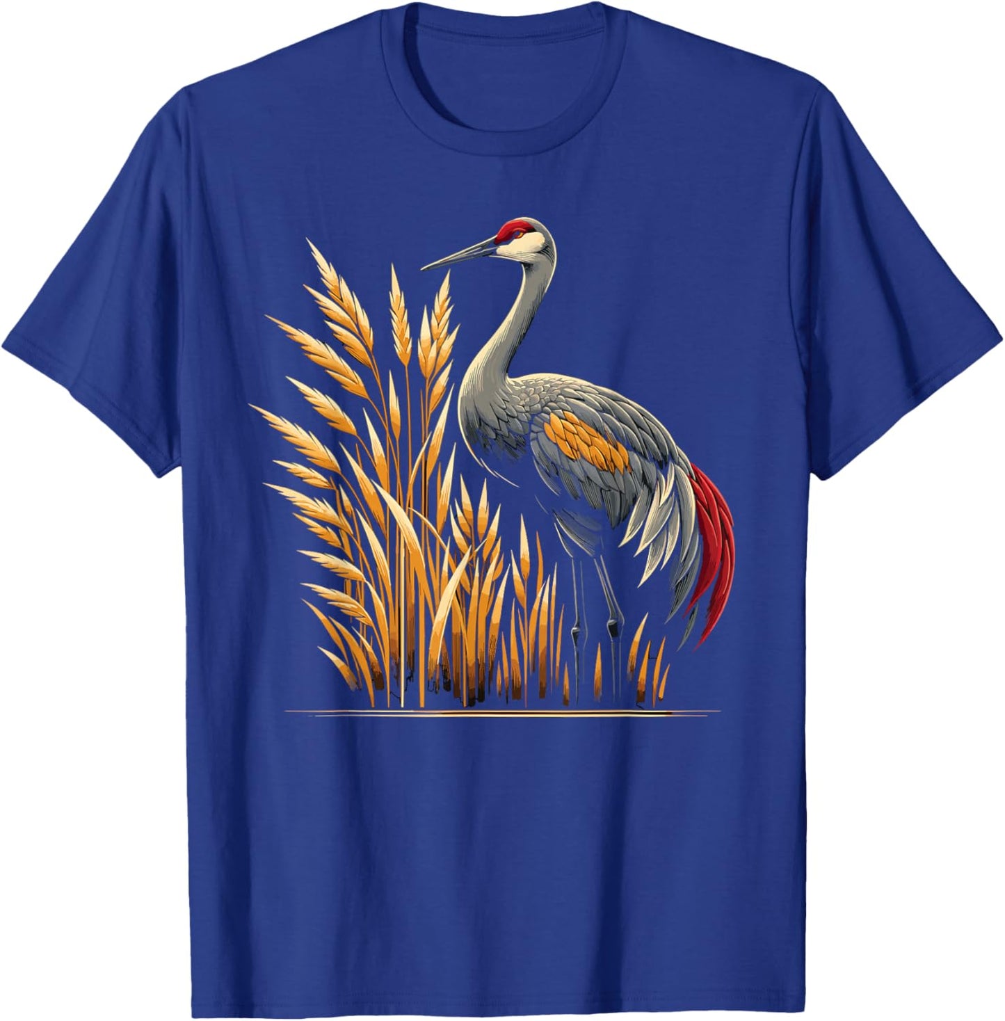 Birdwatcher Sandhill Crane - -Adults, Black, Small T-Shirt - T-Shirt | Royal