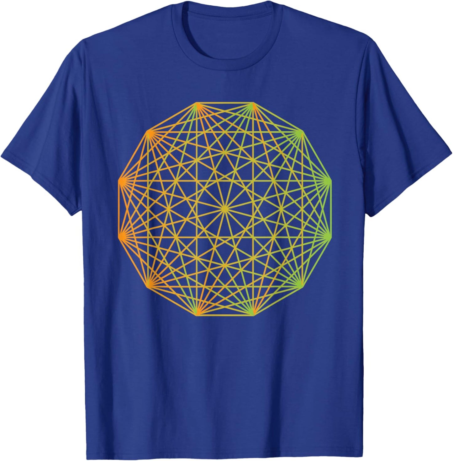 Tesseract Sacred Geometry Yoga Yantra Magic Symbol T-Shirt - T-Shirt | Royal