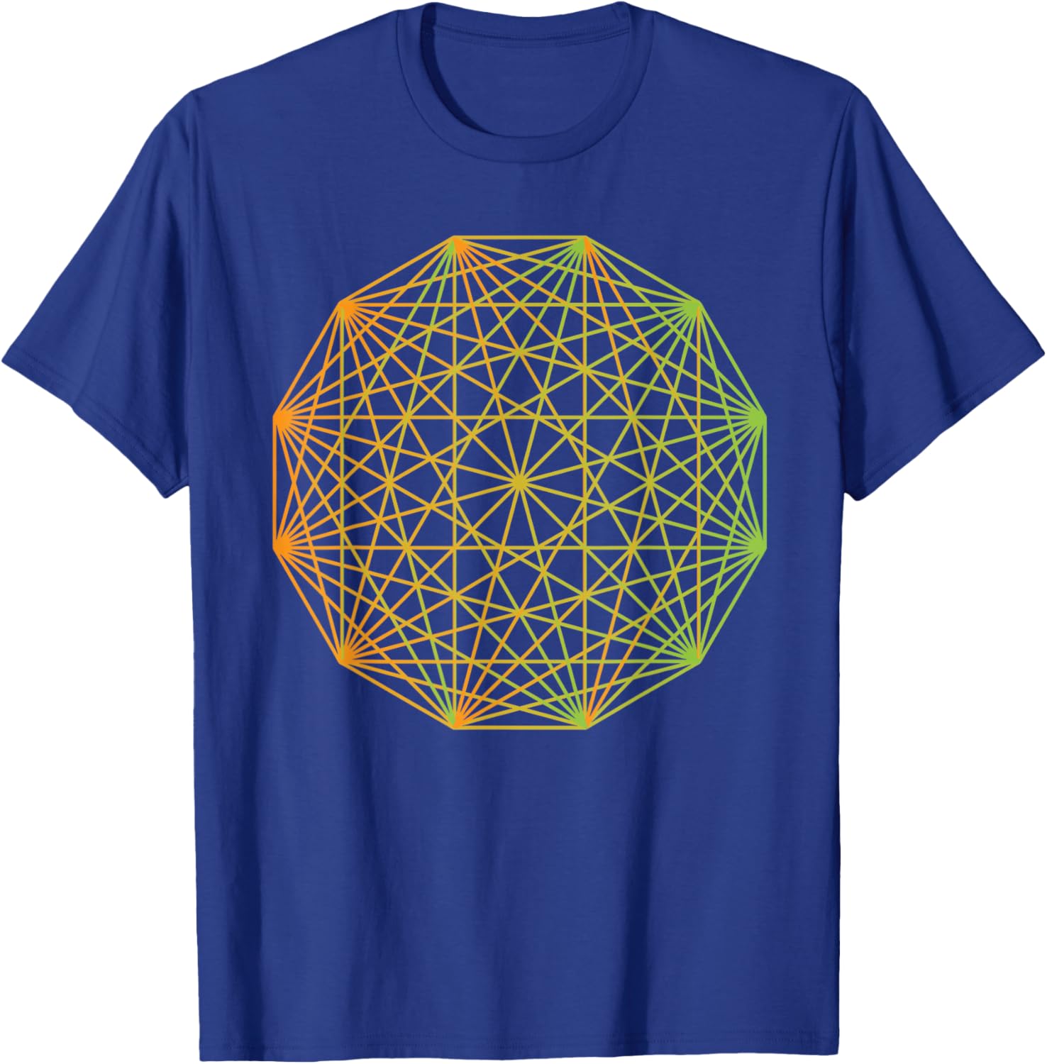 Tesseract Sacred Geometry Yoga Yantra Magic Symbol T-Shirt - T-Shirt | Royal