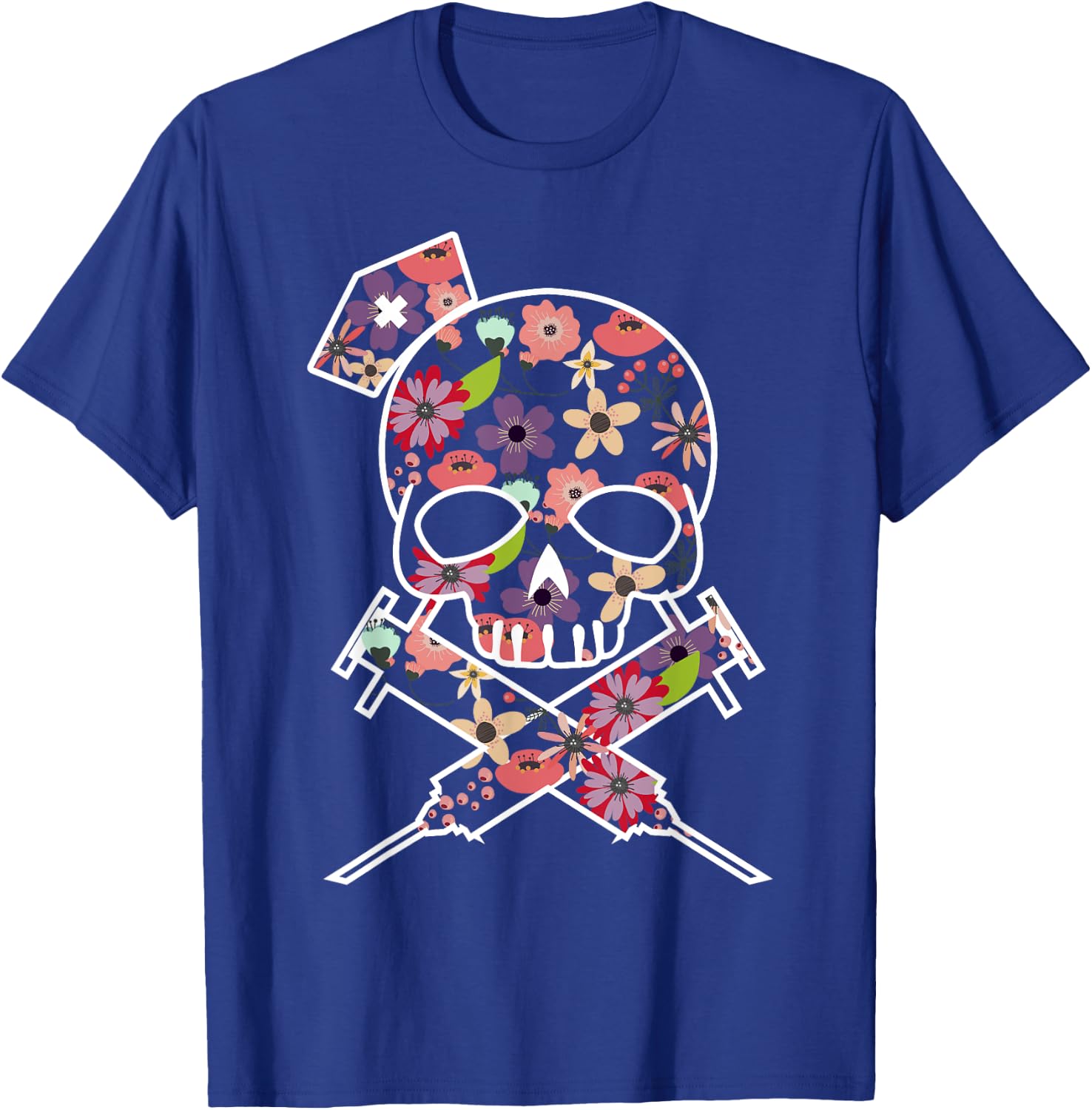 I'll Stab You Nurse , Medical , Skull T-Shirt - T-Shirt | Royal