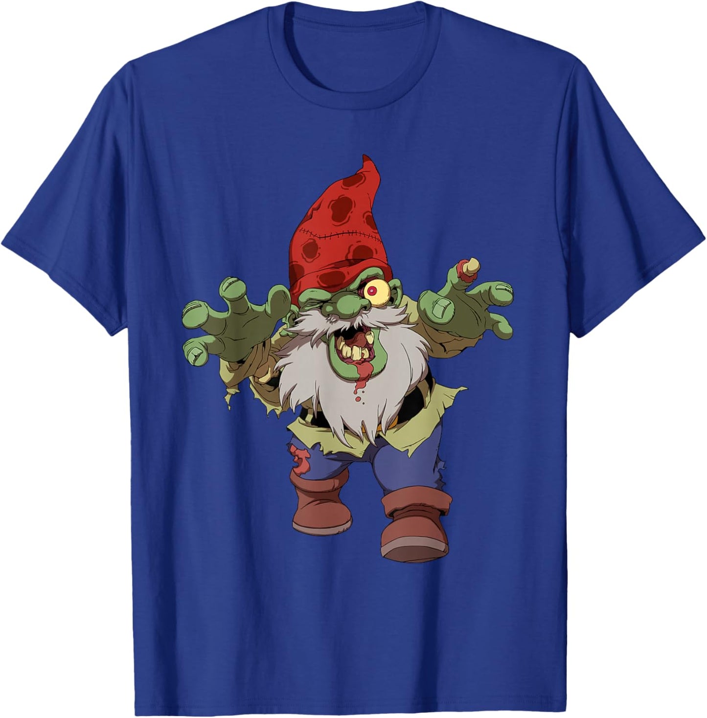 Zombie Gnome Funny Halloween Men Women T-Shirt - T-Shirt | Royal